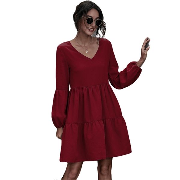 long sleeve dress vintage winter autumn casual ruffles v-neck party elegant thin midi a-line dresses vestido de mujer 210715, Black;gray
long sleeve dress vintage winter autumn casual ruffles v-neck party elegant thin midi a-line dresses vestido de mujer 210715, Black;gray