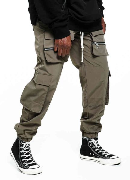 men hip streetwear cargo pockets pants joggers track pants trousers elastic waist pants, Black
men hip streetwear cargo pockets pants joggers track pants trousers elastic waist pants, Black