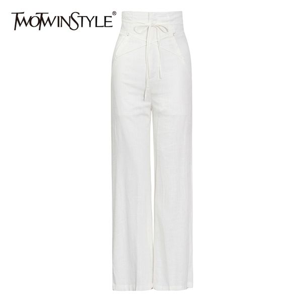 white lace up casual pant for women high waist minimalist solid elastic loose pants female fashion clothes 210521, Black;white
white lace up casual pant for women high waist minimalist solid elastic loose pants female fashion clothes 210521, Black;white