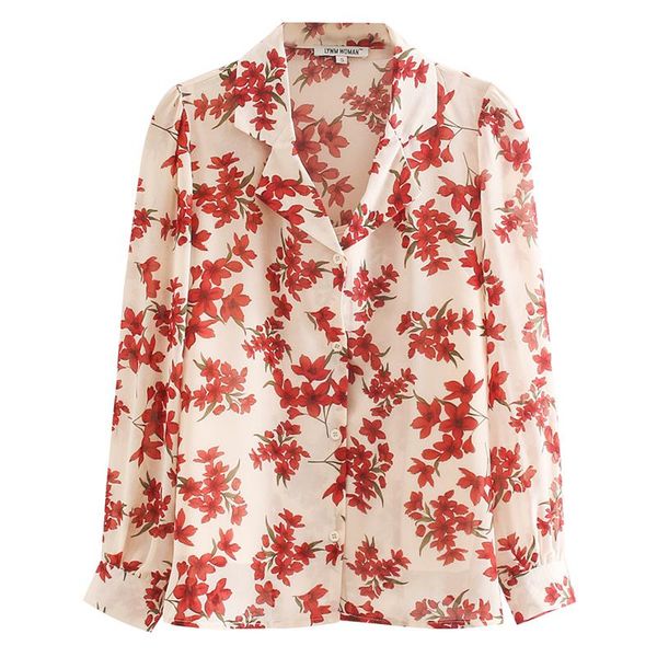 women's blouses & shirts elina loose vintage turn down collar women fashion floral printed elegant long sleeve female ladies es, White
women's blouses & shirts elina loose vintage turn down collar women fashion floral printed elegant long sleeve female ladies es, White
