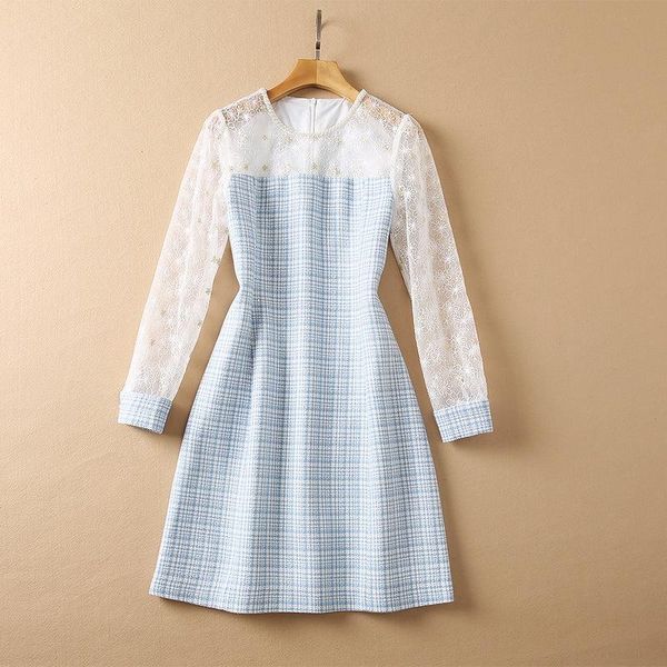 casual dresses european and american women's wear autumn 2022 embroidered long sleeves studded beads spliced plaid tweed fashion dress, Black;gray
casual dresses european and american women's wear autumn 2022 embroidered long sleeves studded beads spliced plaid tweed fashion dress, Black;gray
