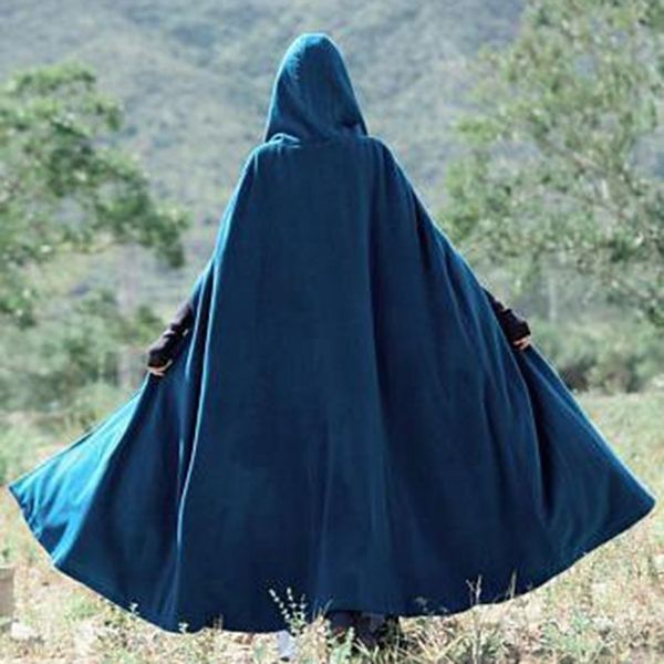 women cashmere shawl medieval outwear irregular hooded cloak thin vintage gothic cape poncho casual maxi long cardigan coats, Black
women cashmere shawl medieval outwear irregular hooded cloak thin vintage gothic cape poncho casual maxi long cardigan coats, Black