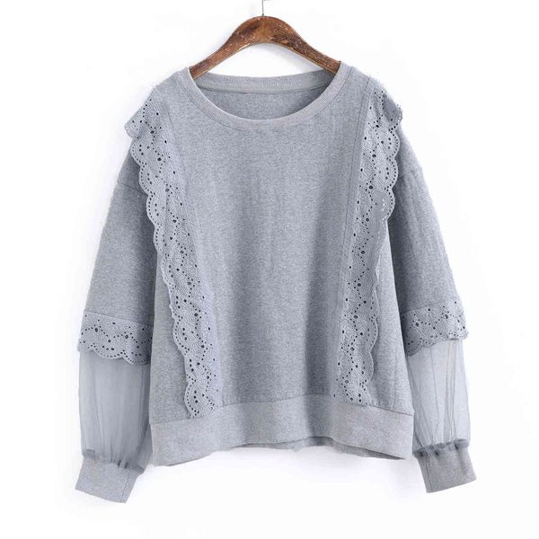 johnature women pullover sweatshirt vintage lace patchwork o-neck full sleeve autumn loose casual girl sweet sweatshirt 210521, Black
johnature women pullover sweatshirt vintage lace patchwork o-neck full sleeve autumn loose casual girl sweet sweatshirt 210521, Black
