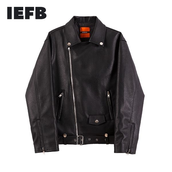 iefb spring fashion pu leather black jackets for men korean trend handsome oversize loose coat cloth 9y885 210524
iefb spring fashion pu leather black jackets for men korean trend handsome oversize loose coat cloth 9y885 210524