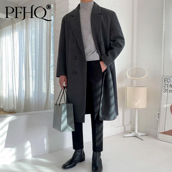 men's wool & blends pfhq men korean woollen double breasted coat male black grey thickened windbreaker style autumn and winter long coa
men's wool & blends pfhq men korean woollen double breasted coat male black grey thickened windbreaker style autumn and winter long coa