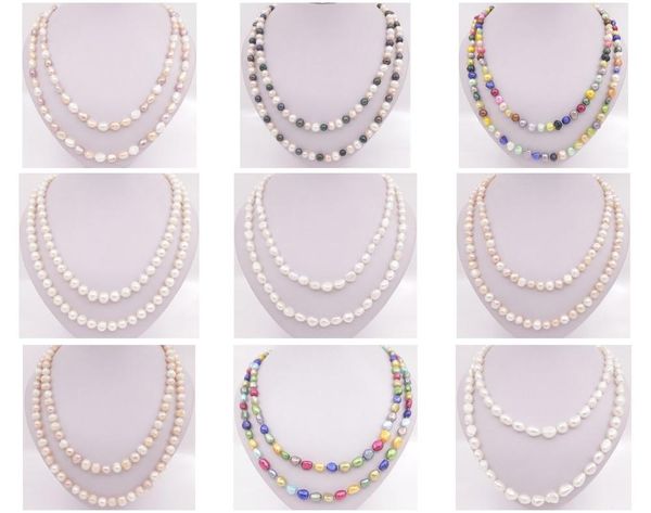 pendant necklaces 8-9mm x10mm -10x12mm real baroque pearl necklace handmade beauty 46" long choose color, Silver
pendant necklaces 8-9mm x10mm -10x12mm real baroque pearl necklace handmade beauty 46" long choose color, Silver