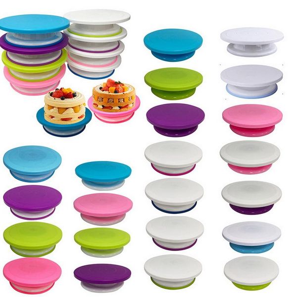 plastic cake plate turntable rotating anti-skid round stand decorating rotary table kitchen diy pan baking tool & pastry tools
plastic cake plate turntable rotating anti-skid round stand decorating rotary table kitchen diy pan baking tool & pastry tools