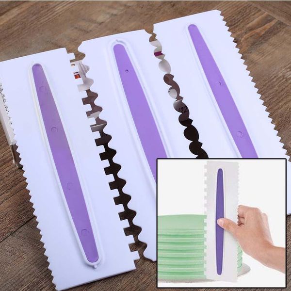 baking & pastry tools 3pcs/set multifunctional irregular teeth edge diy cream scraper set cake mold plastic
baking & pastry tools 3pcs/set multifunctional irregular teeth edge diy cream scraper set cake mold plastic