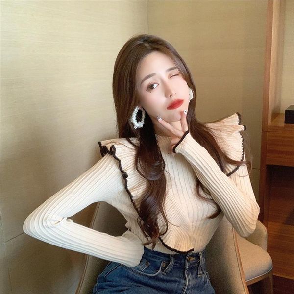 women's sweaters hzirip ol basic bottoming knit sweater 2021 korean style flounced stitching pullover slim warm thick knitted, White;black
women's sweaters hzirip ol basic bottoming knit sweater 2021 korean style flounced stitching pullover slim warm thick knitted, White;black