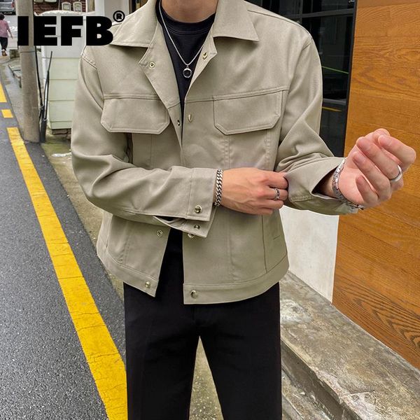 men's jackets iefb 2021 autumn short style korean fashion casual lapel coats single breasted workwear clothing tide 9y9112, Black;brown
men's jackets iefb 2021 autumn short style korean fashion casual lapel coats single breasted workwear clothing tide 9y9112, Black;brown