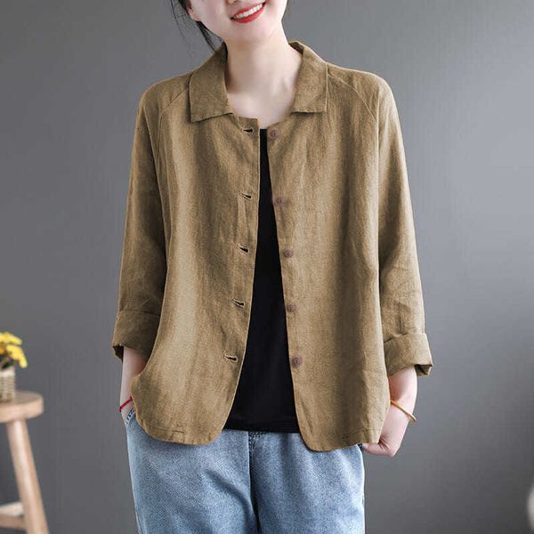 women's jackets cotton jacket with sunscreen, linen shirt and women's cotton for summer, lapel-bagged, retr o, loose, single-breas, Black;brown
women's jackets cotton jacket with sunscreen, linen shirt and women's cotton for summer, lapel-bagged, retr o, loose, single-breas, Black;brown