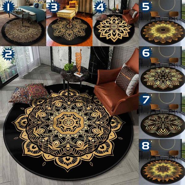 round carpet mandala rug bedroom bedside bathroom computer chair antislip mat floor romantic home decor black gold carpets
round carpet mandala rug bedroom bedside bathroom computer chair antislip mat floor romantic home decor black gold carpets