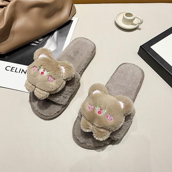 slippers 2021 women winter furry slides fluffy fur warm soft flat shoes funny home indoor pantoffels dames, Black
slippers 2021 women winter furry slides fluffy fur warm soft flat shoes funny home indoor pantoffels dames, Black
