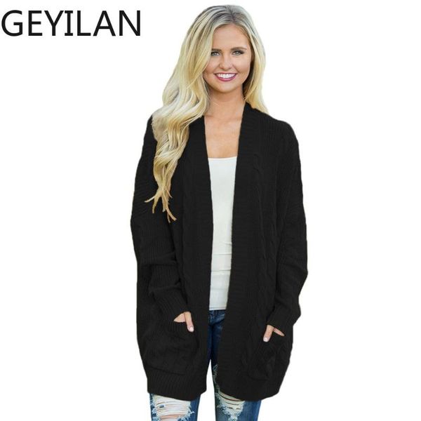 women's sweaters geyilan winter pure cardigan long sleeve pocket containing knit lines women sweater coat, White;black
women's sweaters geyilan winter pure cardigan long sleeve pocket containing knit lines women sweater coat, White;black