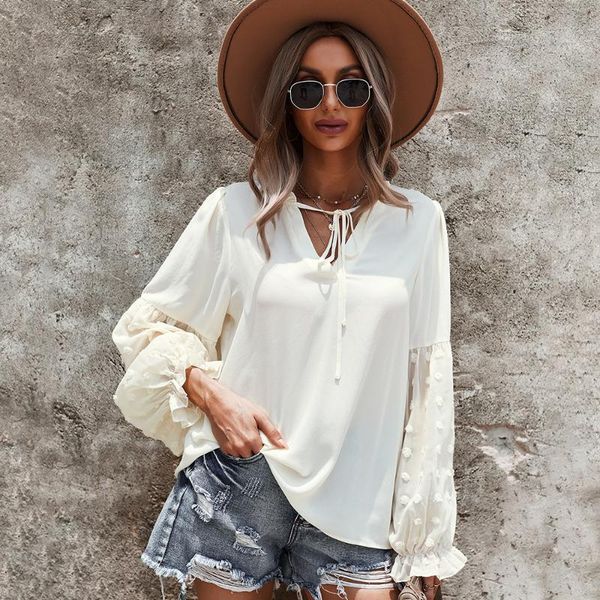 women's blouses & shirts white elegant women autumn long sleeve chiffon blouse basic casual v neck thin ladies chic patchwork solid 20
women's blouses & shirts white elegant women autumn long sleeve chiffon blouse basic casual v neck thin ladies chic patchwork solid 20