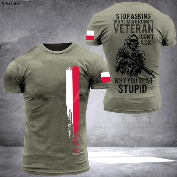 men's t-shirts x-safala limted design poland veteran army soldier 3d printed milk fiber t-shirt round neck men female casual to, White;black
men's t-shirts x-safala limted design poland veteran army soldier 3d printed milk fiber t-shirt round neck men female casual to, White;black
