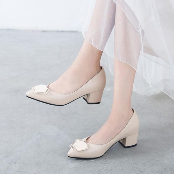 dress shoes thick high heels metal decoration women pumps pointed toe work slip on spring footwear big size 30-43, Black
dress shoes thick high heels metal decoration women pumps pointed toe work slip on spring footwear big size 30-43, Black