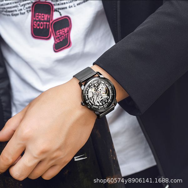 european and american fashion high-end watch custom watch mens mechanical watch full-automatic waterproof hollow fashion student male, Slivery;brown
european and american fashion high-end watch custom watch mens mechanical watch full-automatic waterproof hollow fashion student male, Slivery;brown
