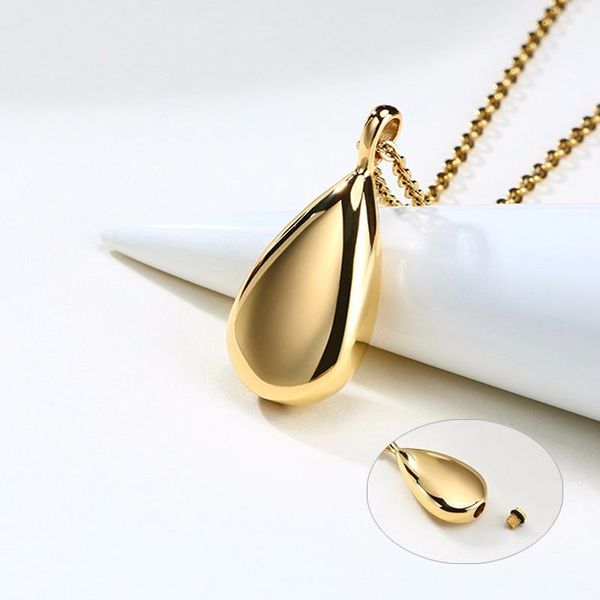 pendant necklaces stainless steel water drop ashes holder cremation urn necklace for women memorial jewelery, Silver
pendant necklaces stainless steel water drop ashes holder cremation urn necklace for women memorial jewelery, Silver