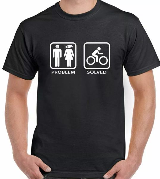 bicycle t-shirt problem solved mens funny bike bicycle cycle racer mountain, White;black
bicycle t-shirt problem solved mens funny bike bicycle cycle racer mountain, White;black