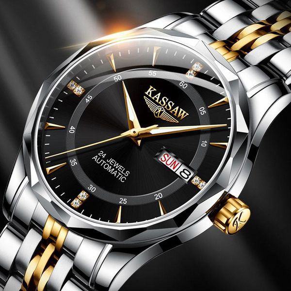 wristwatches men's watch tungsten steel automatic mechanical business waterproof luminous gift birthday, Slivery;brown
wristwatches men's watch tungsten steel automatic mechanical business waterproof luminous gift birthday, Slivery;brown