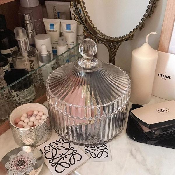 european color crystal glass storage sugar candy box cotton swab container organizer jar for home decoration boxes & bins
european color crystal glass storage sugar candy box cotton swab container organizer jar for home decoration boxes & bins