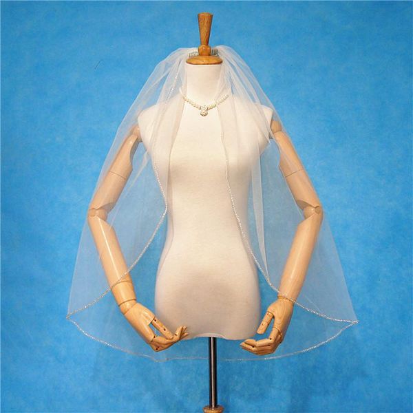 bridal veils handmade beaded wedding veil fingertip champagne metal comb in white ivory, Black
bridal veils handmade beaded wedding veil fingertip champagne metal comb in white ivory, Black