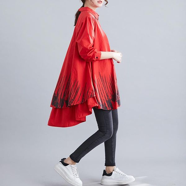 women's blouses & shirts plus size shirt women spring autumn literary vintage asymmetric high low design print kawaii babydoll ruffle b, White
women's blouses & shirts plus size shirt women spring autumn literary vintage asymmetric high low design print kawaii babydoll ruffle b, White