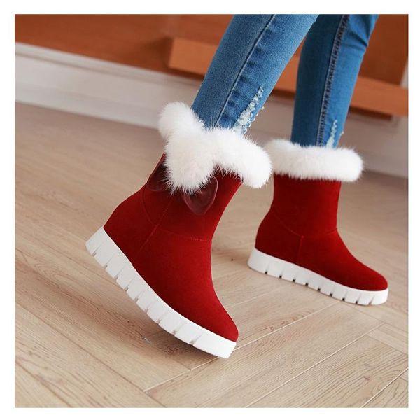 boots women snows winter warm platform outsole mid-calf flat heel bow-accent furry shoes faux furs, Black
boots women snows winter warm platform outsole mid-calf flat heel bow-accent furry shoes faux furs, Black