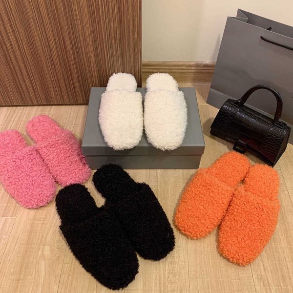 2022 family baotou wool half trawl red wool shoes paris letter slippers fashion home mahjong shoes, Black
2022 family baotou wool half trawl red wool shoes paris letter slippers fashion home mahjong shoes, Black