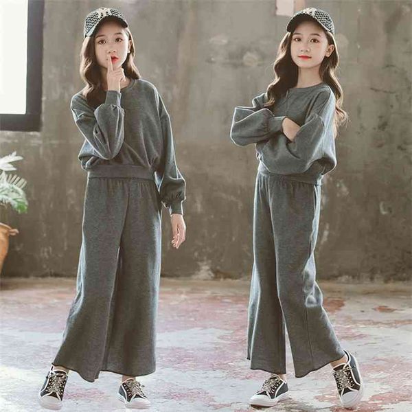 autumn children sets casual long sleeve o neck t-shirt wide leg pants 2pcs girls clothes 3-12t 210629, White
autumn children sets casual long sleeve o neck t-shirt wide leg pants 2pcs girls clothes 3-12t 210629, White