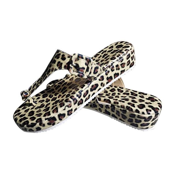 leopard printed women's sandals large size fashion casual beach open toe wedge slippers summer non-slip flip flops, Black
leopard printed women's sandals large size fashion casual beach open toe wedge slippers summer non-slip flip flops, Black