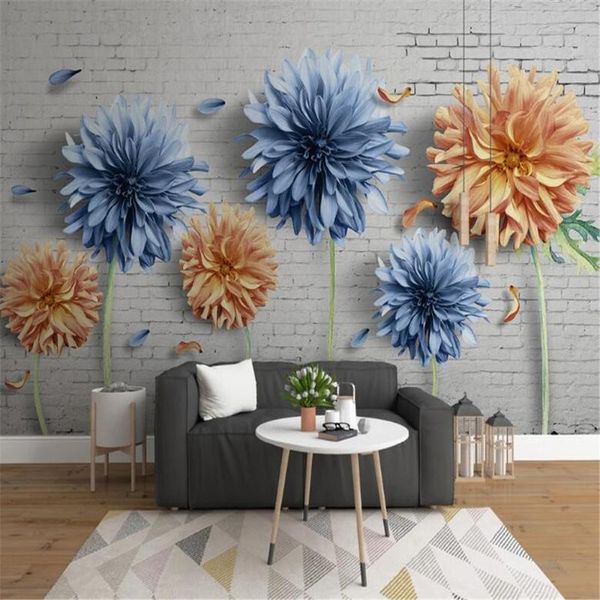 wallpapers milofi custom personality wallpaper wall covering simple chrysanthemum brick nostalgic floral tv background painting
wallpapers milofi custom personality wallpaper wall covering simple chrysanthemum brick nostalgic floral tv background painting