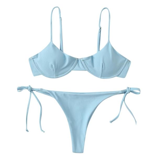 women's swimwear micro bikini set women solid brazilian bathing suit low waist sling biquini lace up briefs push-up swim 2021 a50, White;black
women's swimwear micro bikini set women solid brazilian bathing suit low waist sling biquini lace up briefs push-up swim 2021 a50, White;black