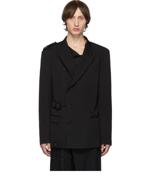 men's suits & blazers military deconstructed uniform gabardine suit yamamoto style casual jacket, White;black
men's suits & blazers military deconstructed uniform gabardine suit yamamoto style casual jacket, White;black