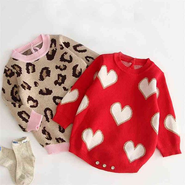 100% cotton leopard-print autumn born romper jumpsuit infant knitted clothes baby girl sweater 210417, White
100% cotton leopard-print autumn born romper jumpsuit infant knitted clothes baby girl sweater 210417, White