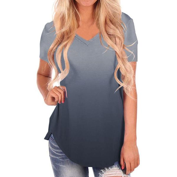 women's t-shirt womens t-shirts gradient summer v-neck loose casual short sleeve tee harajuku basic plus size streetwear shirt, White
women's t-shirt womens t-shirts gradient summer v-neck loose casual short sleeve tee harajuku basic plus size streetwear shirt, White