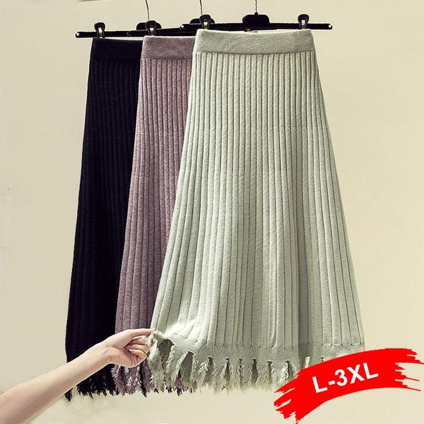 skirts size winter ribbed plus thick warm tassel sweater ladies elastic band high waist midi long a line knitted skirt women, Black
skirts size winter ribbed plus thick warm tassel sweater ladies elastic band high waist midi long a line knitted skirt women, Black