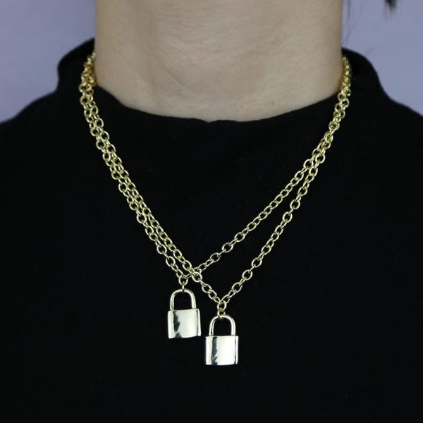 punk fashion gold color mental padlock pendant necklaces for woman men lock choker jewelry iced out link chain hip hop necklace, Silver
punk fashion gold color mental padlock pendant necklaces for woman men lock choker jewelry iced out link chain hip hop necklace, Silver