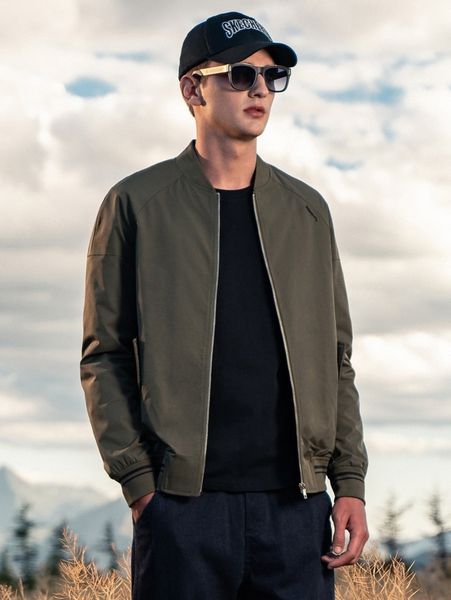 men letter embroidery raglan sleeve zipper bomber jacket r6do#, Black;brown
men letter embroidery raglan sleeve zipper bomber jacket r6do#, Black;brown