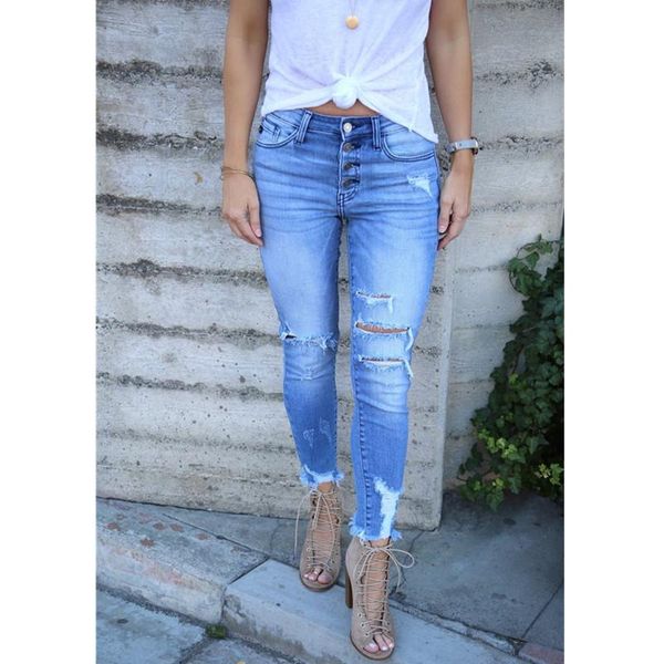 women's jeans wepbel jeas pants hole mid waist women button skinny pencil trousers light washed summer spring, Blue
women's jeans wepbel jeas pants hole mid waist women button skinny pencil trousers light washed summer spring, Blue