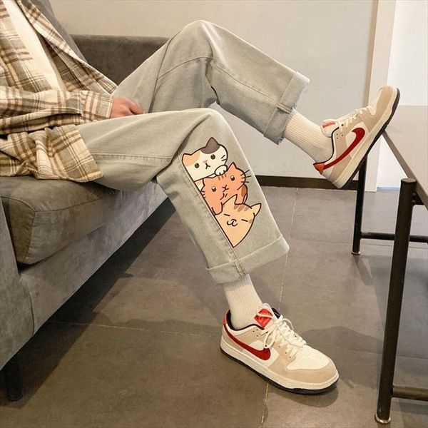 summer cute cartoon cat womens jean long trousers cowboy loose streetwear amine print funny harajuku kawaii, Blue
summer cute cartoon cat womens jean long trousers cowboy loose streetwear amine print funny harajuku kawaii, Blue