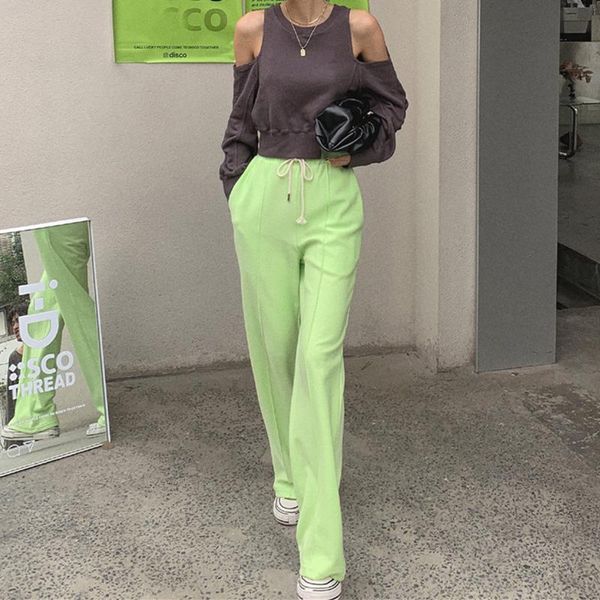 women's pants & capris 2021 summer autumn women high waist straight wide leg sweatpants jogging ankle-length lady trousers, Black;white
women's pants & capris 2021 summer autumn women high waist straight wide leg sweatpants jogging ankle-length lady trousers, Black;white