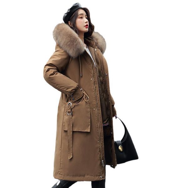 women's down & parkas women winter warm cotton jacket 2021 elegant plu size loose slim coat fashion liner thick hooded fur long overcoa, Black
women's down & parkas women winter warm cotton jacket 2021 elegant plu size loose slim coat fashion liner thick hooded fur long overcoa, Black