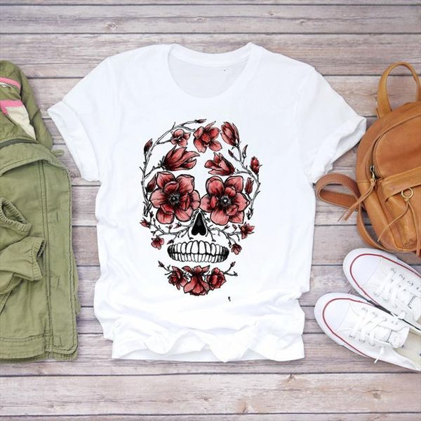 men cartoon skull floral flower t shirts mens halloween casual print lady graphic ladies female tee, White;black
men cartoon skull floral flower t shirts mens halloween casual print lady graphic ladies female tee, White;black