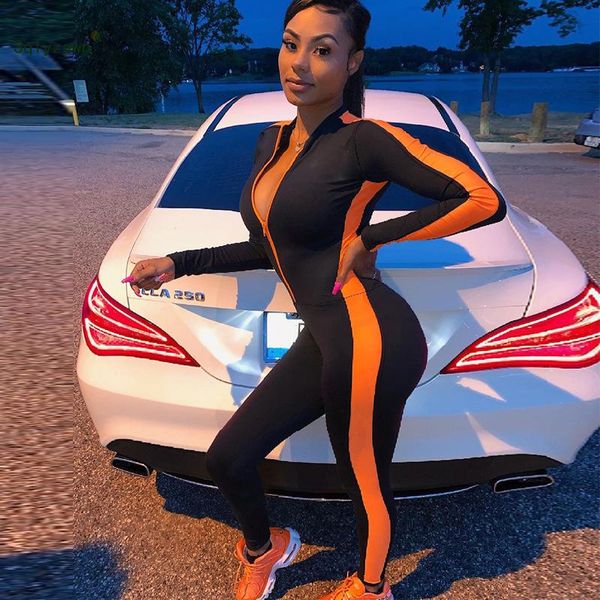 women's jumpsuits & rompers winter long sleeve side neon orange stripe bodycon fitness jumpsuit women black zip romper tracksuit overal, Black;white
women's jumpsuits & rompers winter long sleeve side neon orange stripe bodycon fitness jumpsuit women black zip romper tracksuit overal, Black;white