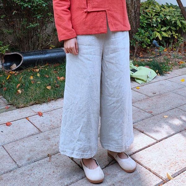 johnature women linen wide leg pants thick autumn trouser elastic waist 2021 warm clothes vintage long women's & capris, Black;white
johnature women linen wide leg pants thick autumn trouser elastic waist 2021 warm clothes vintage long women's & capris, Black;white