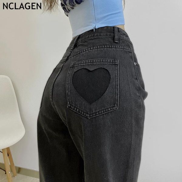 woman jeans lovely heart pockets gradient color loose casual denim pants high waist vintage fashion omighty trousers women's, Blue
woman jeans lovely heart pockets gradient color loose casual denim pants high waist vintage fashion omighty trousers women's, Blue