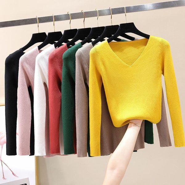 women's sweaters women 2021 autumn winter sweater slim fit v-neck knit long sleeve leisure pullover jumper yellow knitted, White;black
women's sweaters women 2021 autumn winter sweater slim fit v-neck knit long sleeve leisure pullover jumper yellow knitted, White;black
