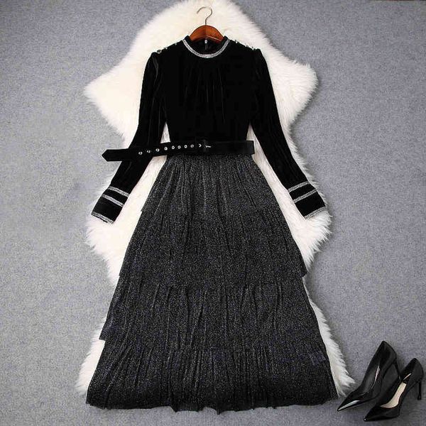 casual dresses spring luxury long sleeve crew neck pure color mesh with sash glitter mid-calf one piece dress fashion ld15t9353 zqsy, Black;gray
casual dresses spring luxury long sleeve crew neck pure color mesh with sash glitter mid-calf one piece dress fashion ld15t9353 zqsy, Black;gray